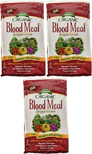 Espoma Organic Blood Meal Fertilizer 12-0-0 All-Natural Plant Food Source of Nitrogen for Organic Gardening. for Flowers Vegetables Trees & Shrubs. 3 lb. Bag Pack of 3