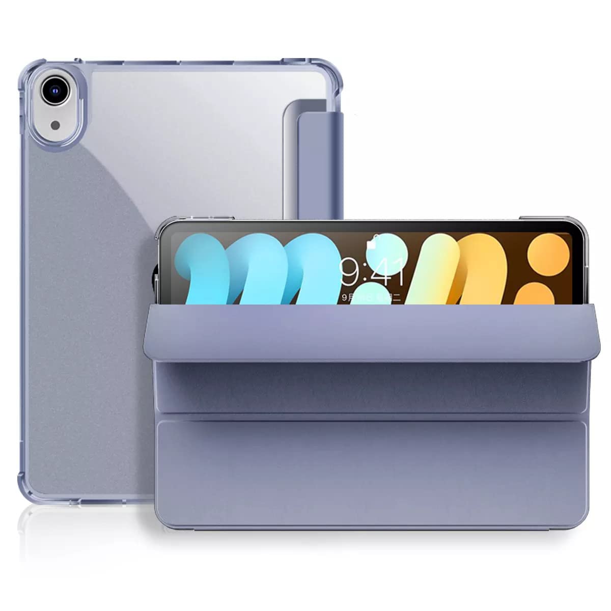 Caseelo [ Hard Back ] Case for Apple iPad Mini 6th – 8.3 Inch 2021 [Models. A2567 A2568 A2569 ] Smart Trifold TPU Translucent Back with Auto Sleep/Wake Cover - Lavender (B0BNLMT7Y1) Amazon Price History, Amazon Price Tracker