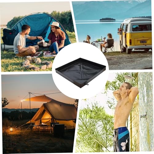 Tapis de douche de camping pliable anti boue et étanche