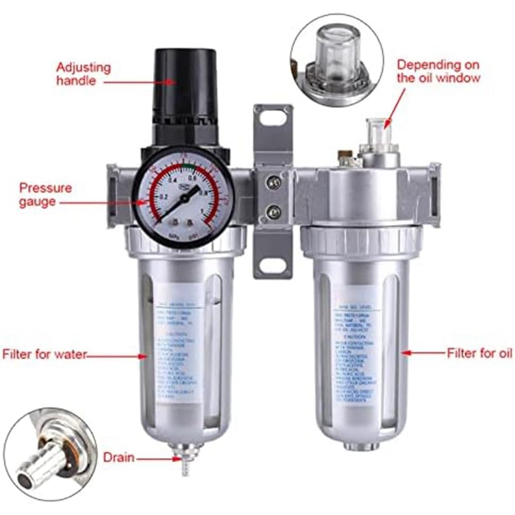 Regolatore di Pressione Aria, Regolatore del Filtro del Compressore D'Aria, Separatore di Pulizia Umidità SFC300 3/8