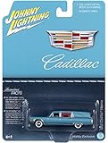 Round 2 1966 Cadillac Hearse Light Blue Metallic Special Edition 164 Diecast Model Car by Johnny...