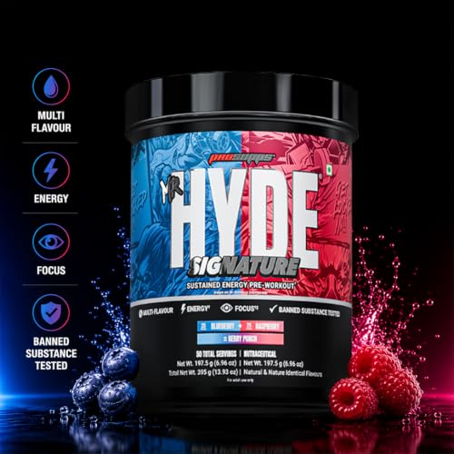 Image of ProSupps Mr Hyde Pre Workout, Berry Punch, 3 Flavours in 1, 50 Servings