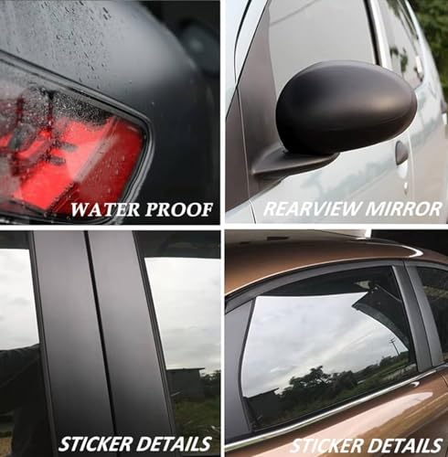 Image of WISDOM Matte Black Vinyl Wrap Sheet for Car & Bike Self Adhesive Vinyl Wrap Sticker & Decal Roll Film for Auto Car Vehicle and Motorcycle (18x178 Inch, Black Matte)