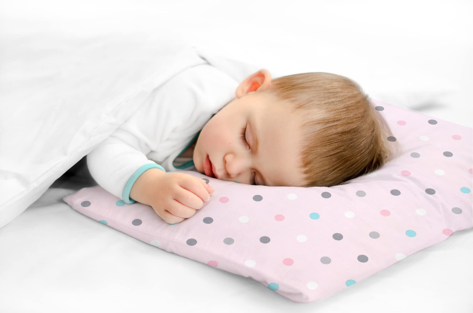 Set di 2 cuscino letto con federa in cotone, cuscini per bambini a partire da 1 anno, Guanciale per Bambino lettino neonato, Cuscini per Culla e Lettino, Cuscino decorativo 30x40