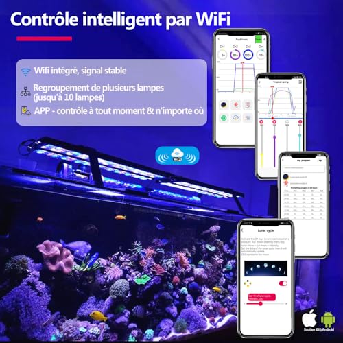 Éclairage LED pour aquarium marin récifal pour éliminer les algues - 4