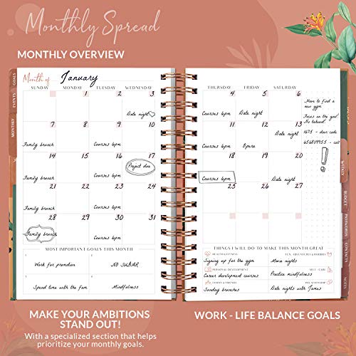 Image of PLANBERRY Hourly Schedule Planner Premium - Undated Weekly Organizer with Time Slots & Monthly Budget - Time Management, Goal Setting, To-Do List & Habit Tracker -6.9″x8.5″(African Terracotta)