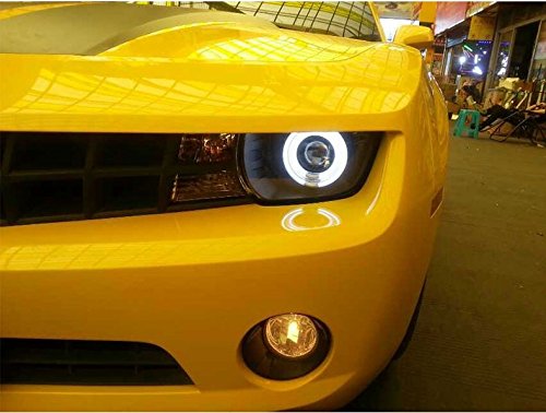 GOWE Stylizacja samochodu dla Chevrolet Camaro reflektory LED do Camaro 2009-2015 drl H7 ukryte dwuksenonowe soczewki aniołowe oko mijania temperatura barwowa: 6000 k; moc: 55 W