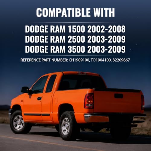 Image of G-PLUS Tailgate Cap Molding Trim | Compatible with Dodge Ram 1500 2002-2008 / Ram 2500 3500 2003-2009 Tailgate Top Protector Cover Matte Black #82209867