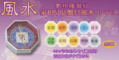Amazon.co.jp: 風水 コンパス 方位磁石 家相羅盤付き 8002HK コンパス
