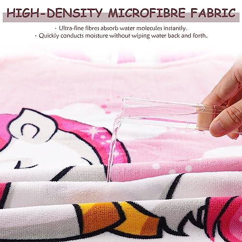 Mokani CPT-PNK-UNICORN Kids Hooded Poncho Towels thumb #4