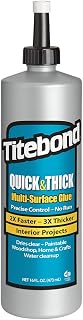 Titebond Molding & Trim Wood Glue 16 oz - Thickest Fast-Drying No-Run Formula for Crown Molding, Baseboards & Trim