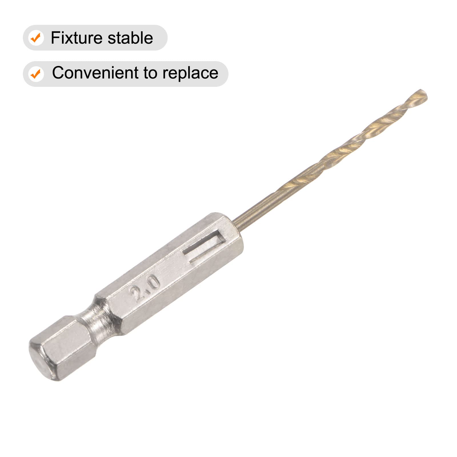 Lot De 5 Forets Hélicoïdaux En Acier Haute Vitesse - Diamètre 2mm, Longueur 70mm - Pour Perçage Précis