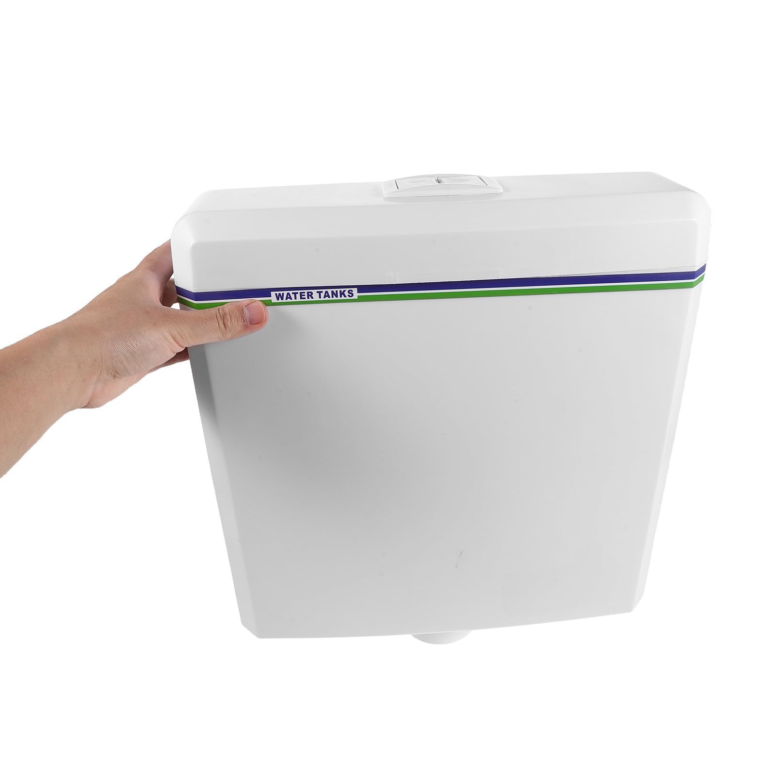 iplusmile Tanque de Descarga para Inodoro de Pared para Baño Común y Sanitario de Cuclillas, Color Blanco, Plástico Resistente Función de Doble Descarga Ajustable