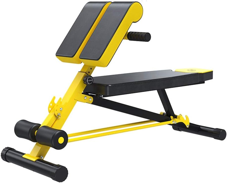 Small Dumbbell Weight Bench - Roman Bench Fitness Chair for Sit-ups Home Fitness Equipment Yellow Fitness Dumbbell