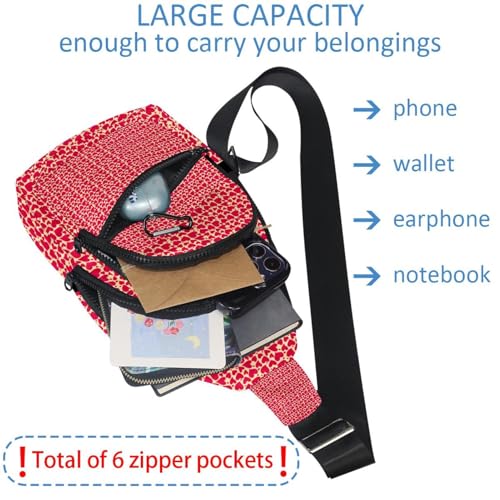 Bolsa de pecho para mujer Palmetto impermeable con estampado para senderismo y rutas 6