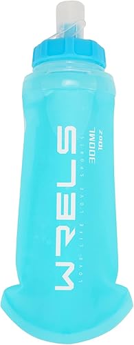 Soft Flasks - Botella de agua suave plegable para correr, sin BPA, para paquete de hidratación, 10 onzas 17 onzas (azul, 17 onzas)