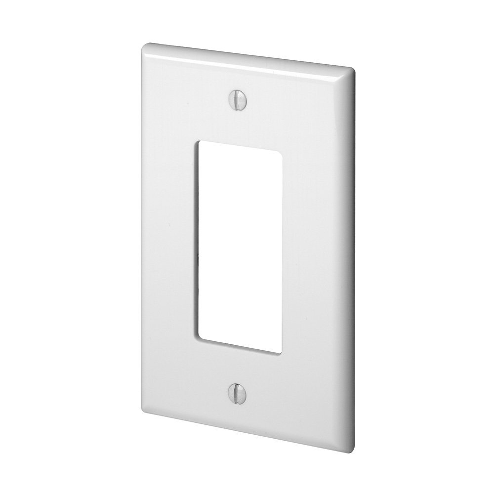 Leviton 1-Gang 1-Decora Midway Nylon Wallplate, PJ26-W, White โ image 1