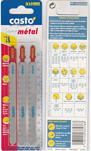 HKB ® 3 Stichsägeblätter No 2, 55mm, schneidet Eisen, Aluminium,