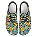 Imagen de POLERO Zapatos Descalzos para Mujeres Abstract Hippie Floral Shoes Cute Flower Barefoot Shoes Casual Lace Up Leather Walking Shoes Running Sneakers EU 41