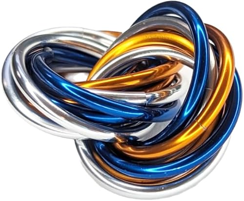 Miniatura 20 de Möbii Fidget Ball (MultiColor): Quiet Mobius ADHD Anxiety Stim Stress Relief Toy Tool for Home Travel Office or Desk (Small, Full, Pink Blue Silver)