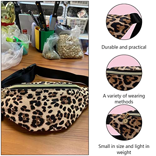 SOIMISS Pochete feminina fashion pochete cintura leopardo bolsa de viagem esportiva, Leopardo, 29X13
