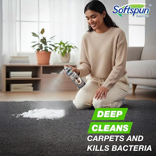 Image of SOFTSPUN Essentials Deep Cleaner Foam 500ml for Car Upholstery & Leather | Interior Seat, Carpet, Mat & Fabric Stain Remover, Odour Eliminator, Quick Dry Formula