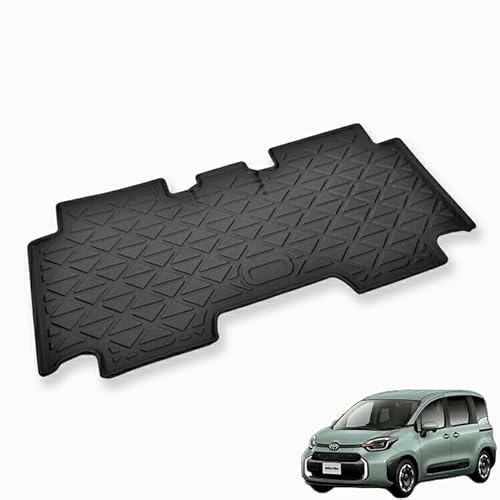 シエンタ 2022(R4).8 〜 MXPL1#G MXPC10G型 5人乗り用 3D フロアマット ラバーマット 2列目用 ブラック 水洗 汚れ防止 傷防止 防水 防汚 軽い 耐久性 TPE素材 アウトドア レジャー カスタム カーパーツ 車用品 内装