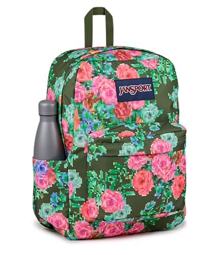Image of JanSport Superbreak Backpack - Durable, Lightweight Premium Backpack, Bit Bouquet Green
