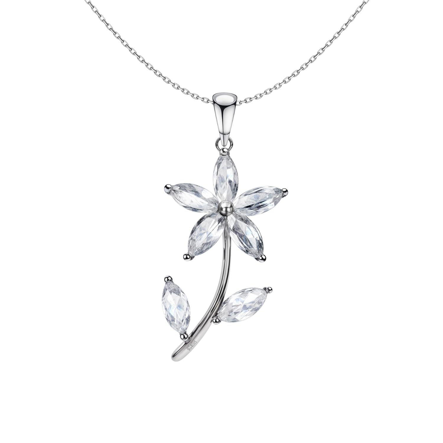Women & Girls 925 Silver Dazzling Tanzanite Solitaire Pendant & Chain| 92.5 Sterling Silver And Diamond Like Brilliance Sparkling Zirconia | Lovely Gift - Dazzling Tanzanite-image-29