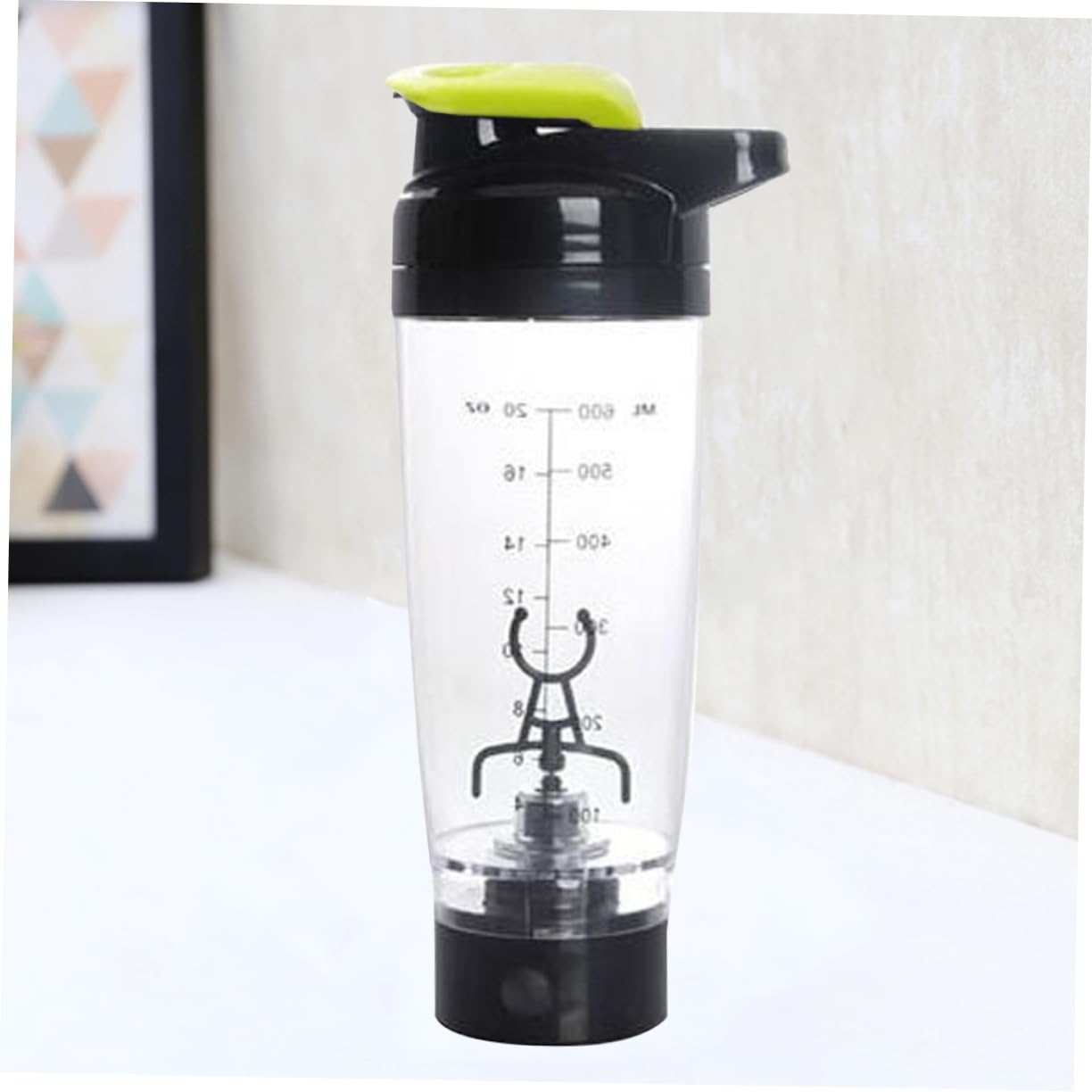 Cabilock Bouteille De Mélangeur Électrique Portable Pour Shaker De Protéines Mixeur Automatique à Batterie Pour Et Boissons Protéinées Vert