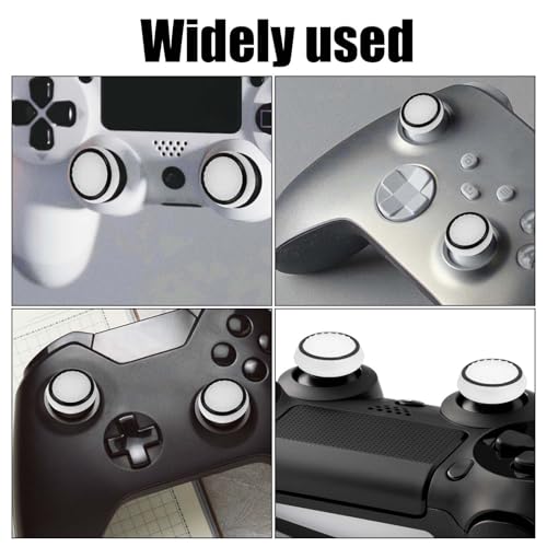 Image of 4pcs Thumb Grips, Full Protection Anti-Slip Anti-Scratch Anti-Fingerprint Protective Cover Thumb Joystick Cap Compatible with Xbox Series X /S Xbox One Switch Pro Controller(White)