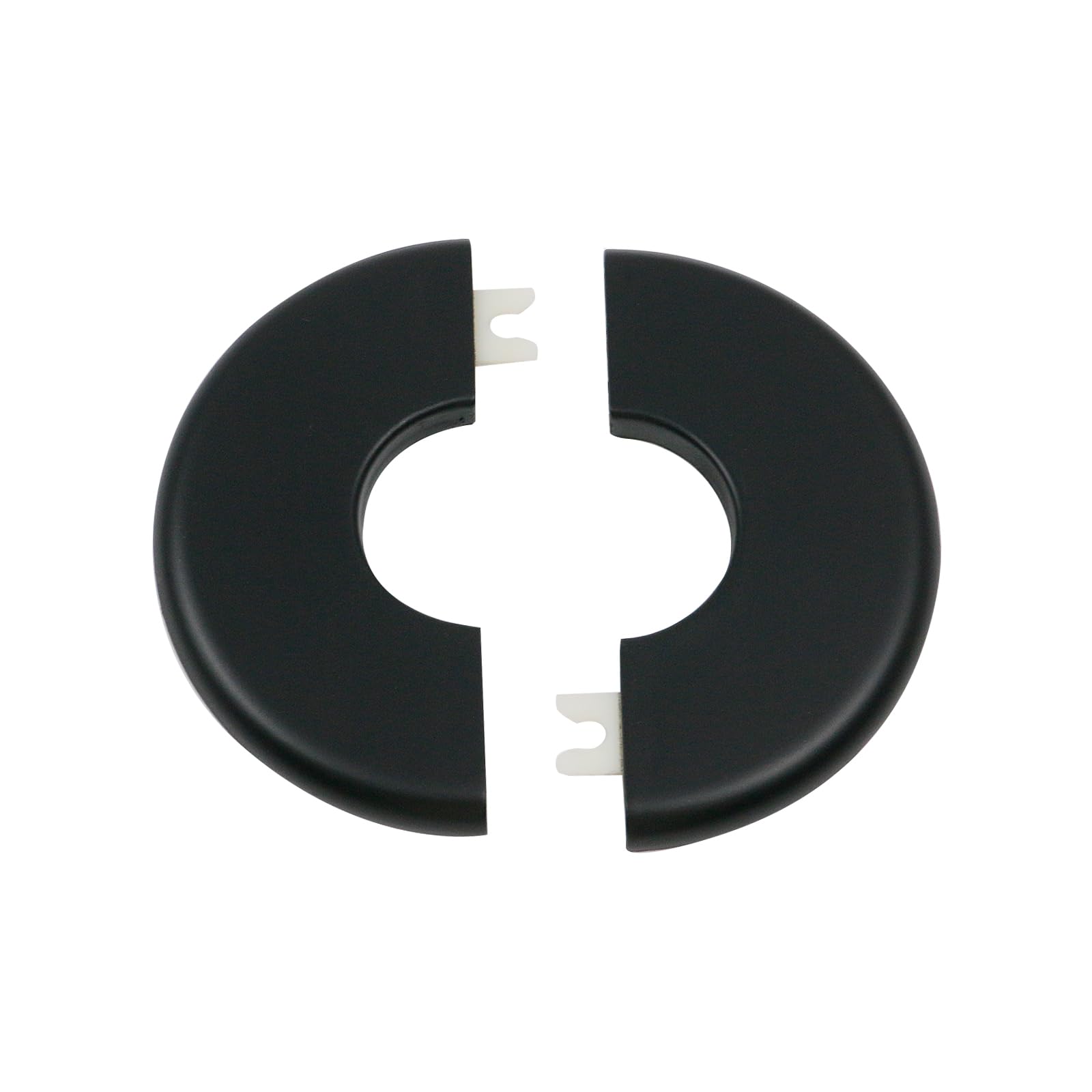 Tsnamay 2 Pcs Wall Split Flange, ABS Round Self-Adhesive Escutcheon Plate Buckles Design for 1.3"/33mm,Black