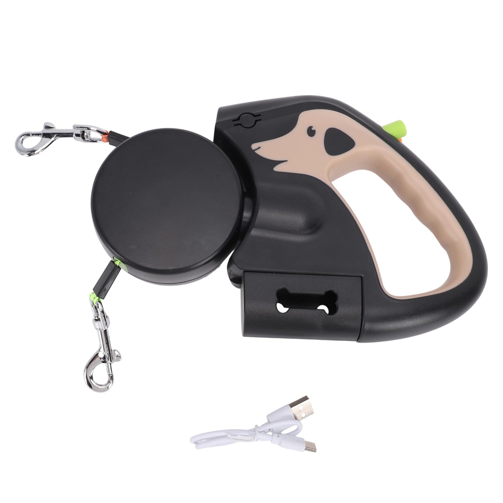 Generic Doppio Guinzaglio Retrattile per Cani Maniglia Ergonomica Guinzaglio Estensibile Antiscivolo per 2 Cani Che Camminano per di Piccola e Media Taglia