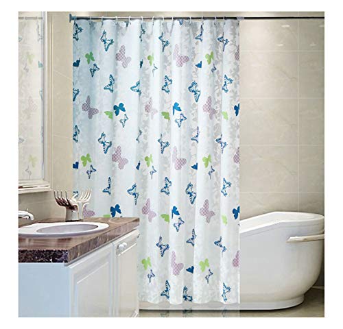 AMDXD Poliestere Tende per Vasca da Bagno con Anelli Farfalle Tende da Doccia Antimuffa Colorato Tenda Bagno Doccia 3D 240x200CM