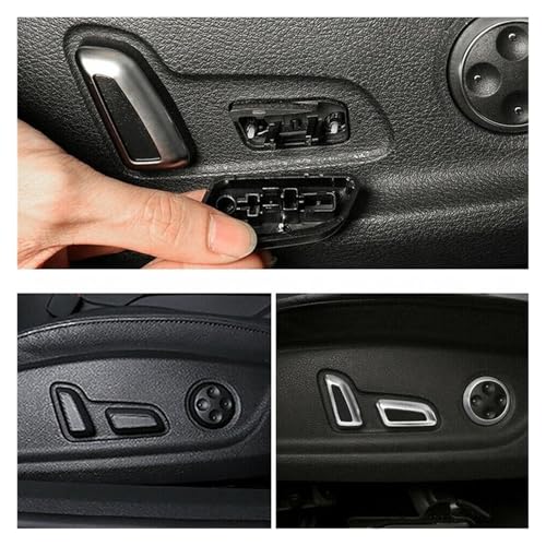 Interruptor de asiento cromado negro para VW Jetta MK5 MK7 y Passat 3