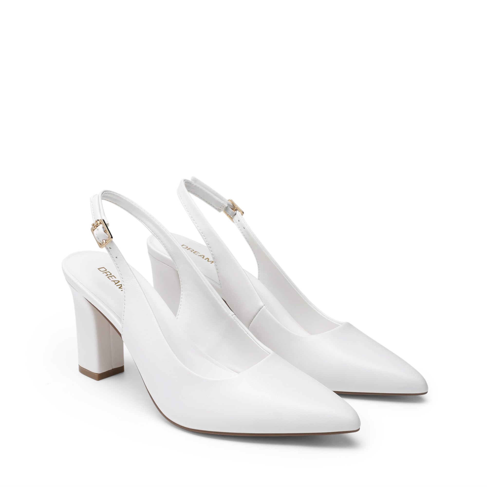 DREAM PAIRS Escarpins Femme Slingback Bout Pointu Talon Carré Chaussures à Talon Bloc Confortables Bureau