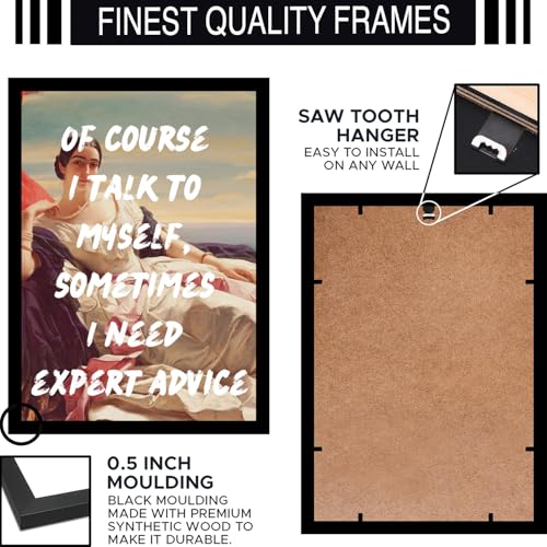 Image of BLINKART Framed Photo - Ofcourse I Talk | Altered Art Theme | Motivational & Inspirational Wall Art Poster for Home, Bedroom, Living Room, Office, Hotel & Gifting - 12x8 Inch