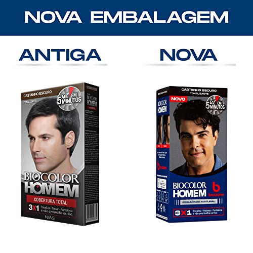 Biocolor Homem Tonalizante De Cabelo Masculino Bozzano Castanho Escuro