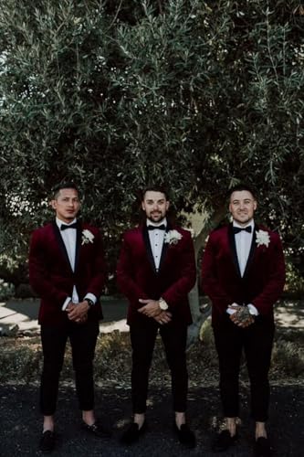 Men's Velvet Blazer Jacket Slim Fit One Button Tuxedo Suit Blazer Sport Coat for Wedding Prom Dinner Party4