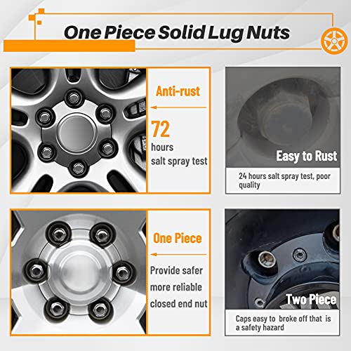 Image of MIKKUPPA 24pcs M12X1.5 Mag Lug Nuts - 1.87 inch (47mm) Height 13 /16 inch Hex Replacement for Toyota Tacoma 4Runner FJ Cruiser Lexus GX