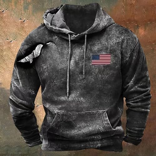 Men's Vintage Hoodies Long Sleeve Pullover Sweatshirt American Flag Aztec Graphic Print Fall Oversized Hooded Shirt2