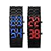 Produktbild Internet 2 x Lava Style Iron Samurai schwarz Armband LED Japanisch inspirierte Watch rot/blau