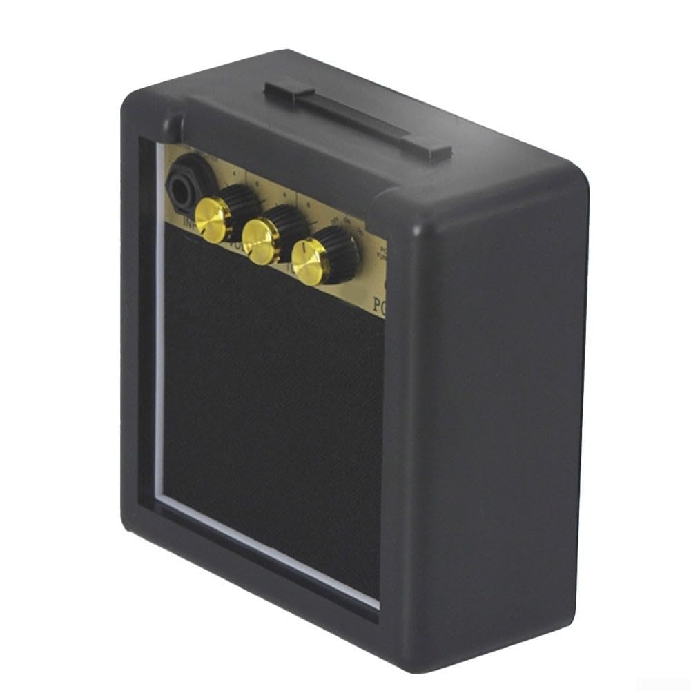 Altavoz de amplificador de guitarra en miniatura, excelente sonido, práctico para colgar, color negro