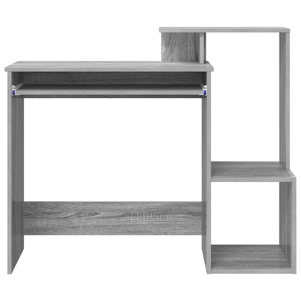 Scrivania Grigio Sonoma 106 x 41 x 88.5 cm Legno lavorato con vano