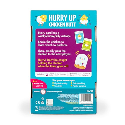 Image of Exploding Kittens Hurry Up Chicken Butt 2-6 Players - Ages 4+ - 2 Minutes to Play - Hot Potato Style Card Game - Fun Card Game, Family Game Night, Creative Kids Game