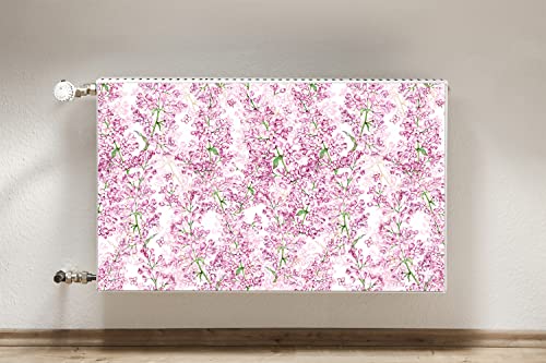 Couverture cache radiateur magnétique 100x60cm rose tapis décoratif lilas