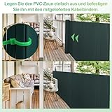 PVC Mat 90 x 800 cm Triple Reinforcement Garden Balcony Terrace Outdoor Privacy Protection with Cable Ties Durable Covering Easy Installation - Image 5