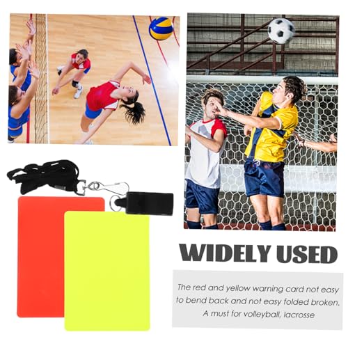 Kit Silbato Electrónico para Árbitro Fútbol Rojo y Amarillo miniatura 3