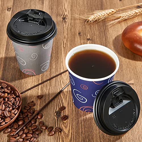 Tv Topvalue 100 Pack 12 Oz Paper Coffee Cups, Disposable Coffee Cups With Lids, And Stirrers, Drinking Cups For Water, Coffee Or Tea, To Go Coffee Cups Suitable For Home, Shops And Cafe #TOP2