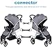 LIFTATAPA 3pcs Stroller Connector for Twins Car Gadgets, Quick Release Adjustable Stroller Pushchair Connector, Universal Twin Stroller Connector Side by Side Accessories(Black)